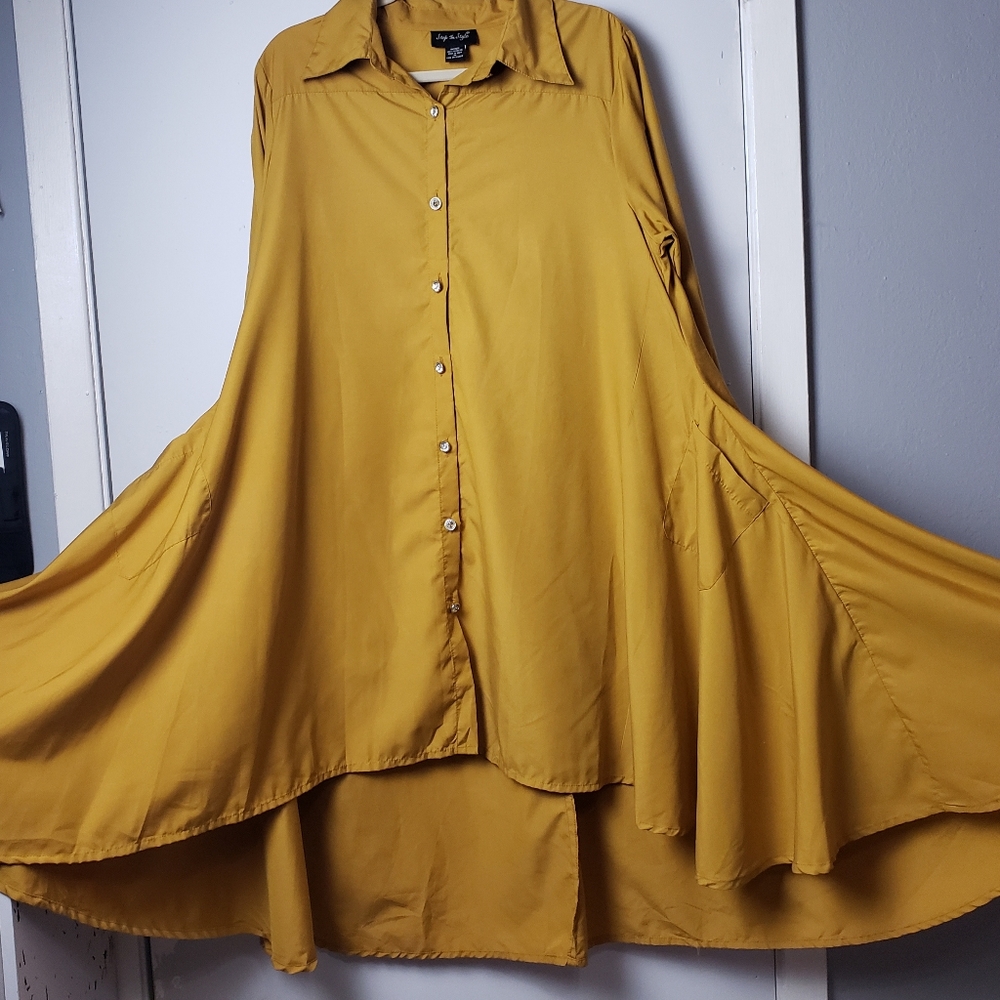 Step in Style Tent Swing Tunic Dress Shirt